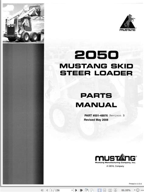 mustang 2050 skid steer parts manual|mustang skid steer parts manual.